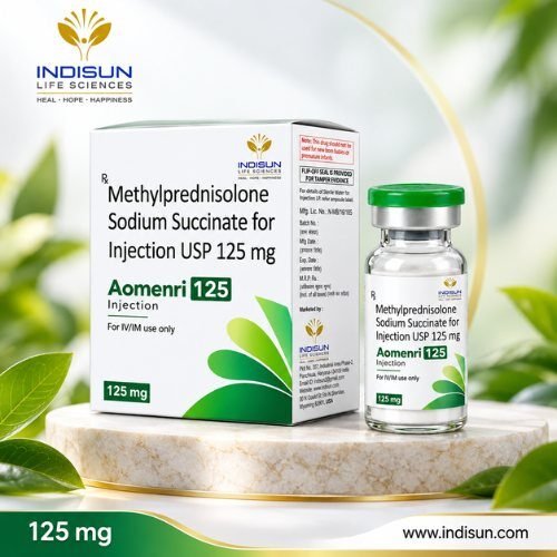 Aomenri 125 injection vial and carton — Methylprednisolone Sodium Succinate for Injection USP 125 mg